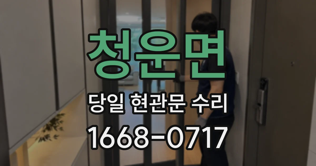 청운면 당일 현관문 수리