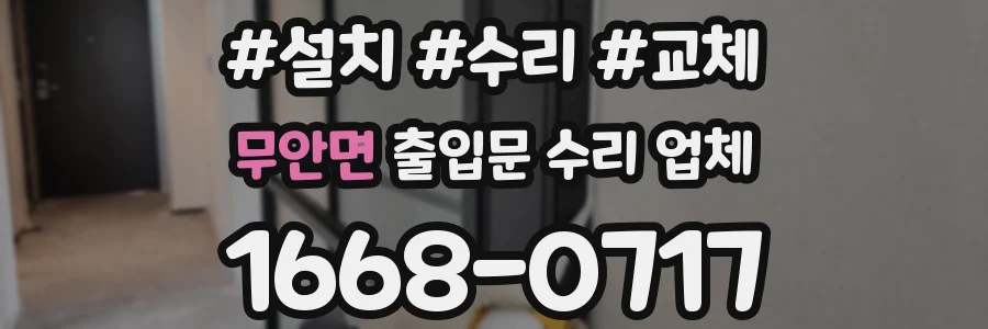 무안면 출입문 수리 업체