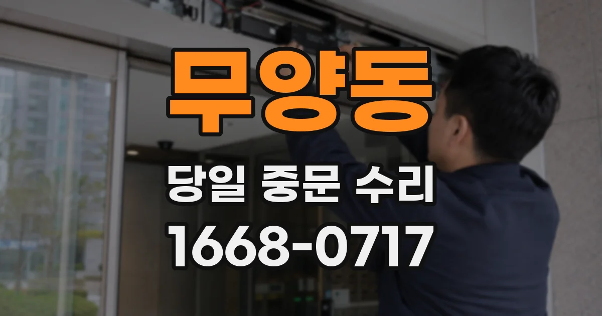 무양동 당일 중문 수리