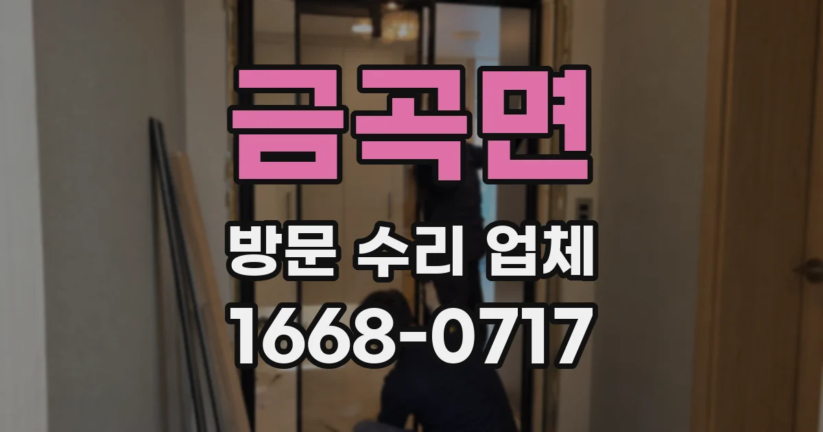 금곡면 방문 수리 업체
