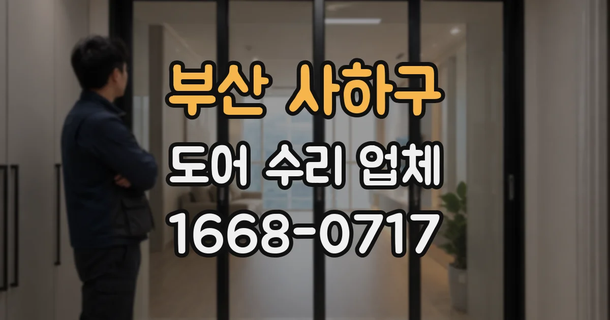 부산 사하구 도어 수리 업체