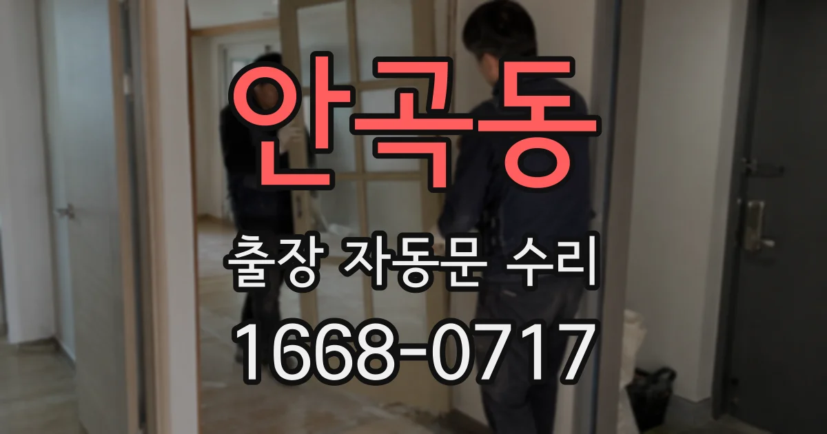 안곡동 출장 자동문 수리