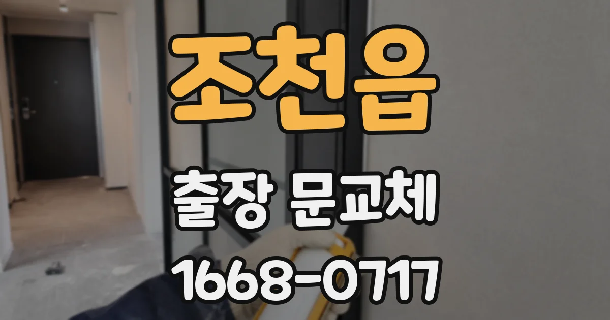 조천읍 출장 문교체