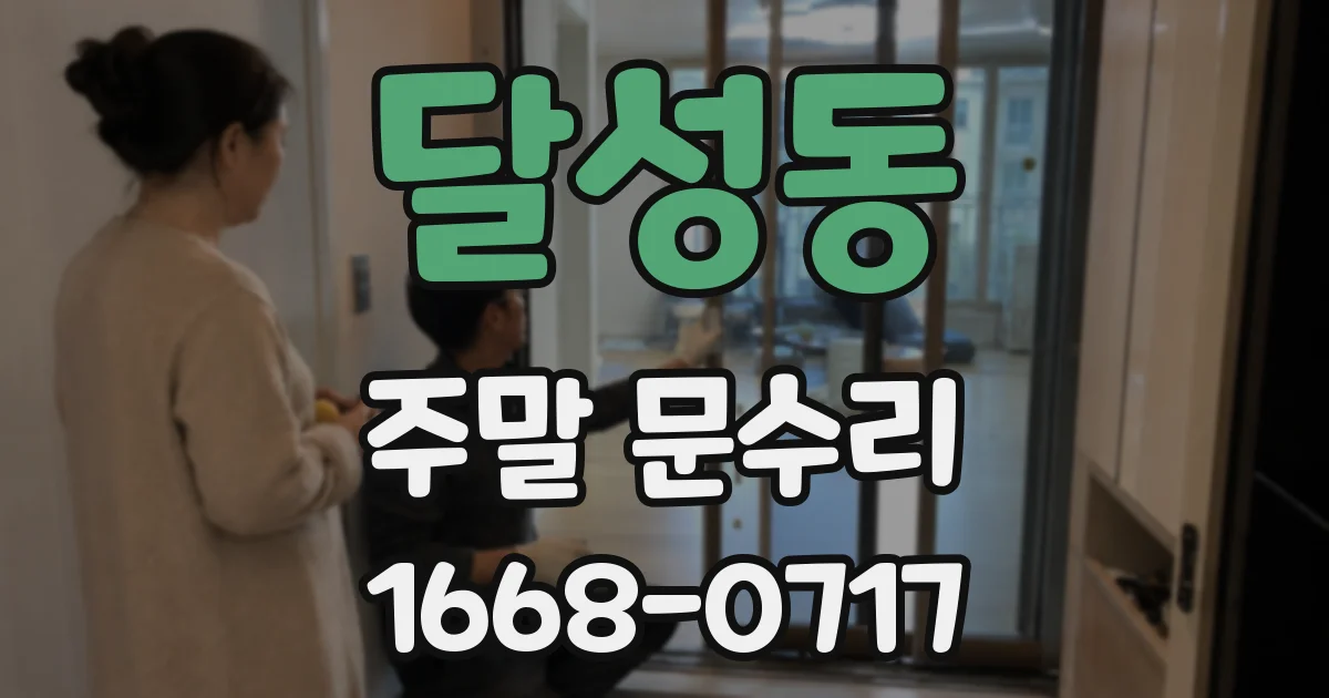 달성동 주말 문수리