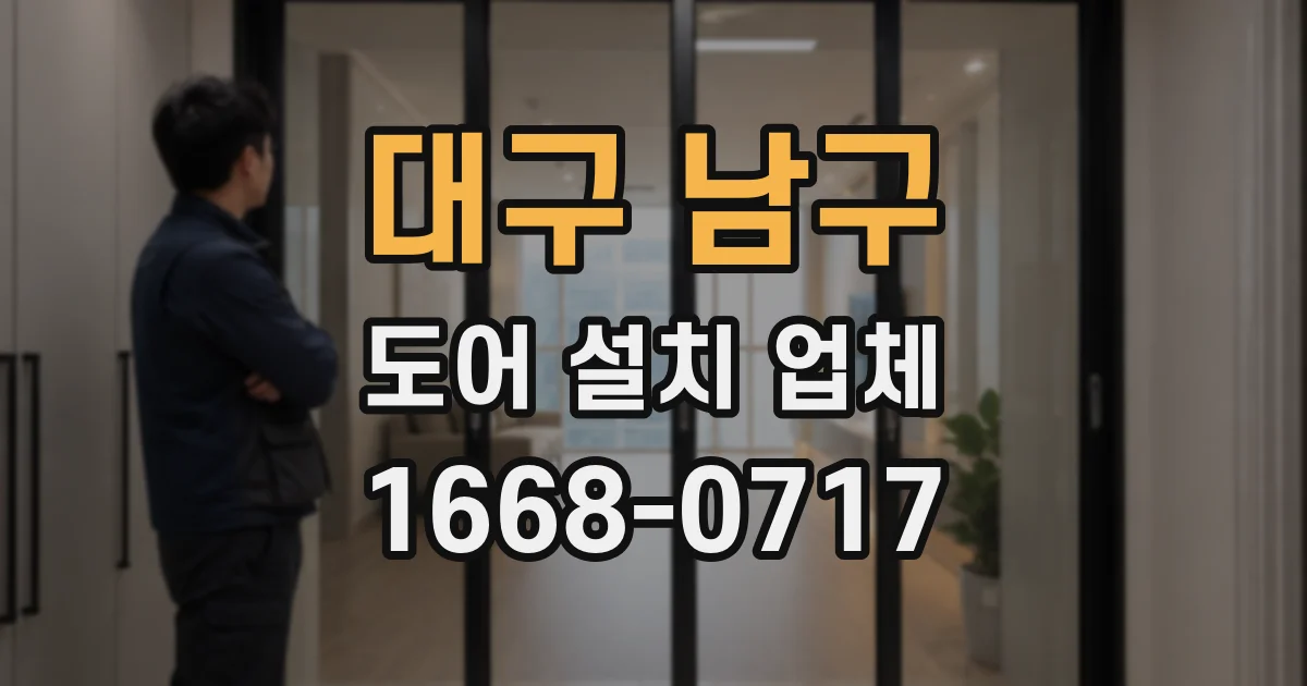 대구 남구 도어 설치 업체