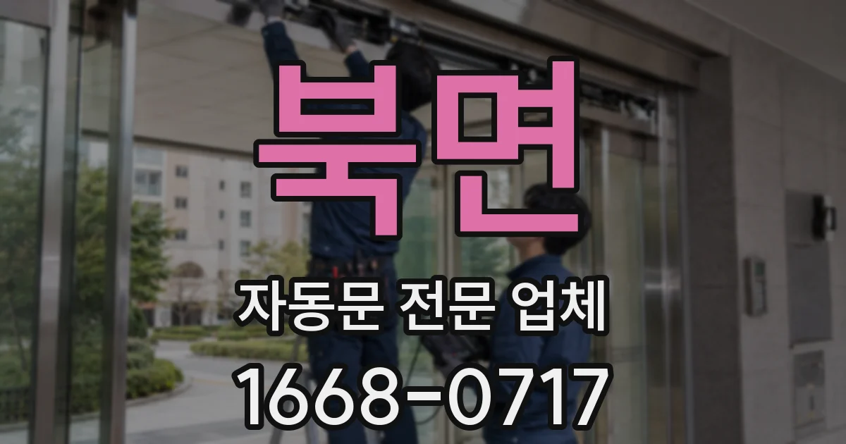 북면 자동문 전문 업체
