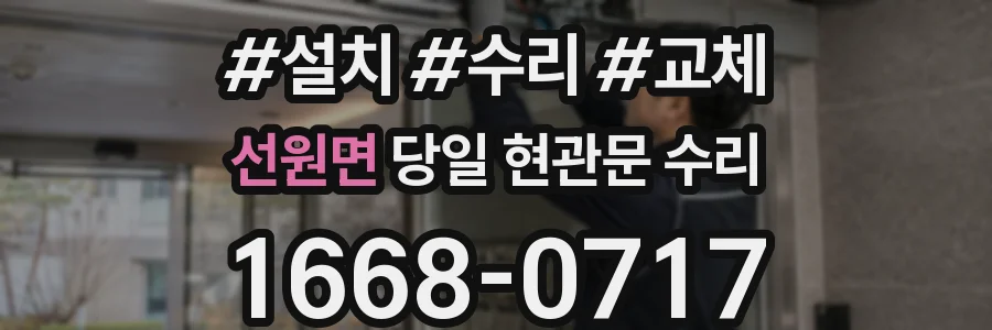 선원면 당일 현관문 수리