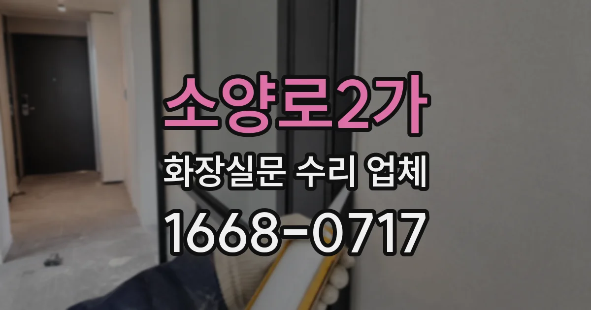 소양로2가 화장실문 수리 업체