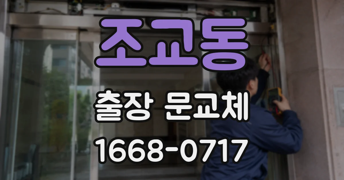 조교동 출장 문교체