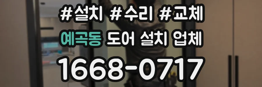 예곡동 도어 설치 업체