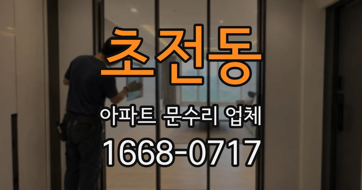 초전동 아파트 문수리 업체