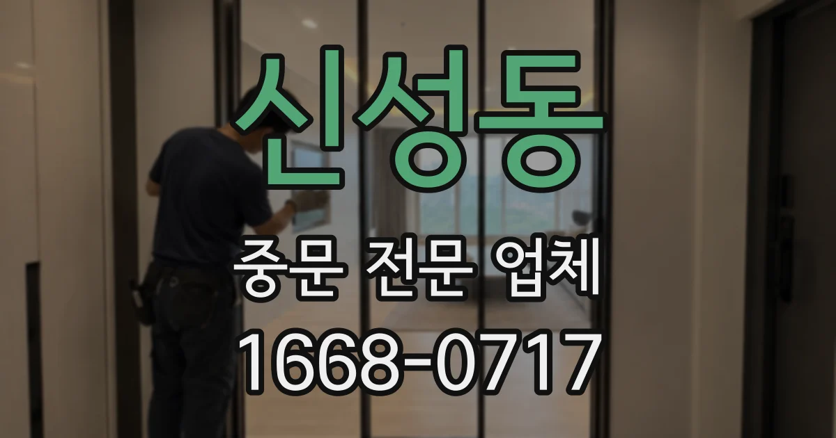 신성동 중문 전문 업체