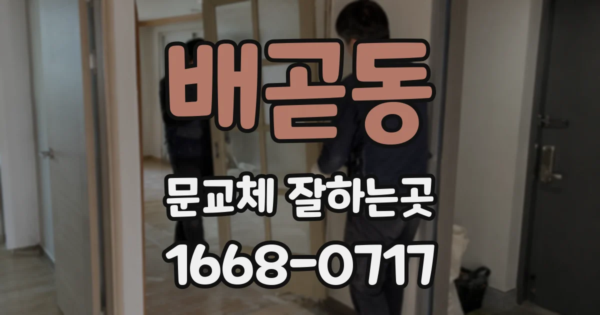 배곧동 문교체 잘하는곳