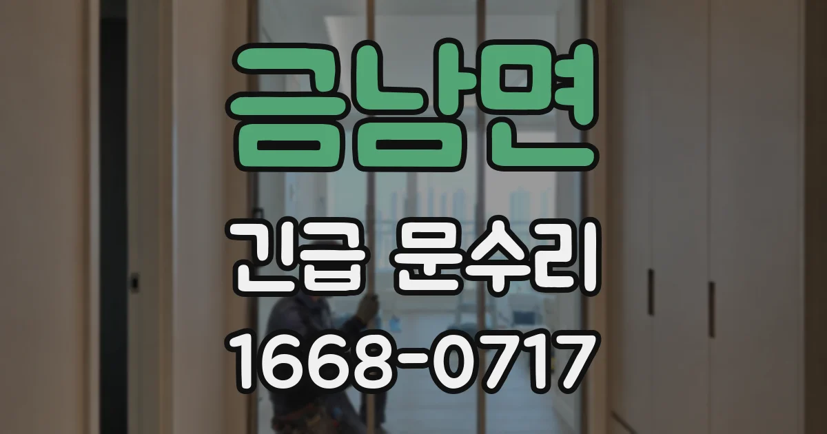 금남면 긴급 문수리