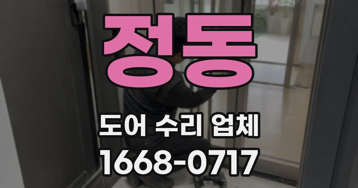 정동 도어 수리 업체