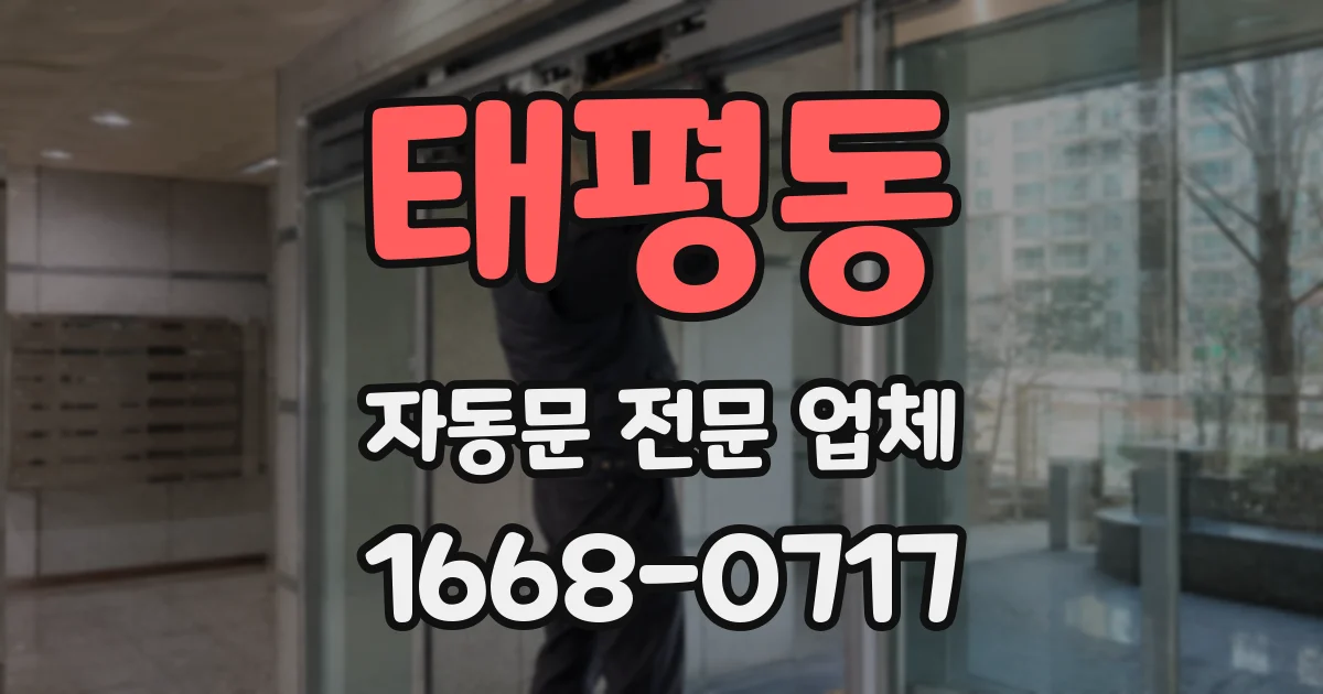 태평동 자동문 전문 업체
