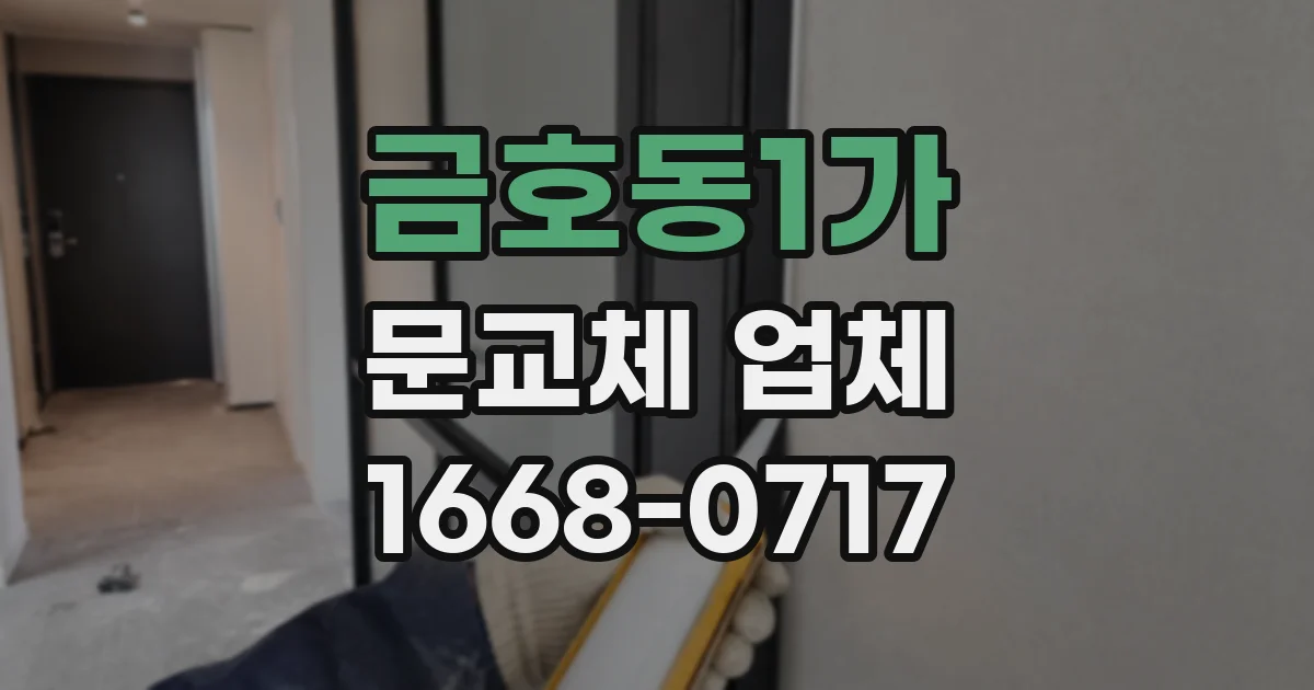 금호동1가 문교체 업체