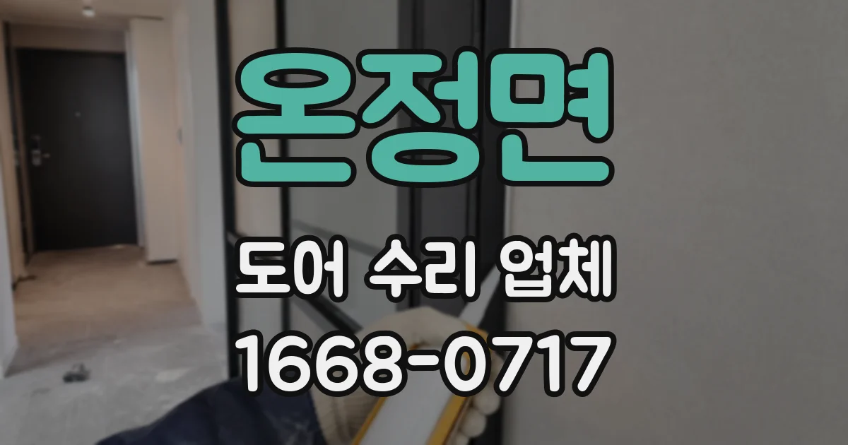 온정면 도어 수리 업체