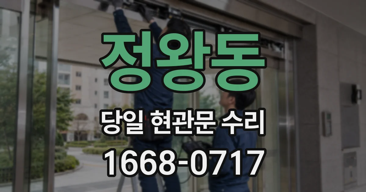 정왕동 당일 현관문 수리