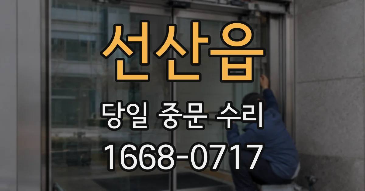 선산읍 당일 중문 수리
