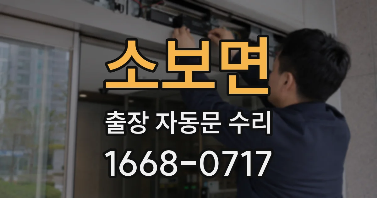 소보면 출장 자동문 수리