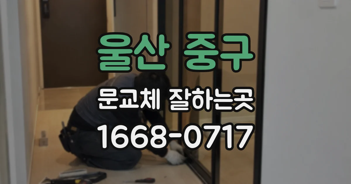 울산 중구 문교체 잘하는곳
