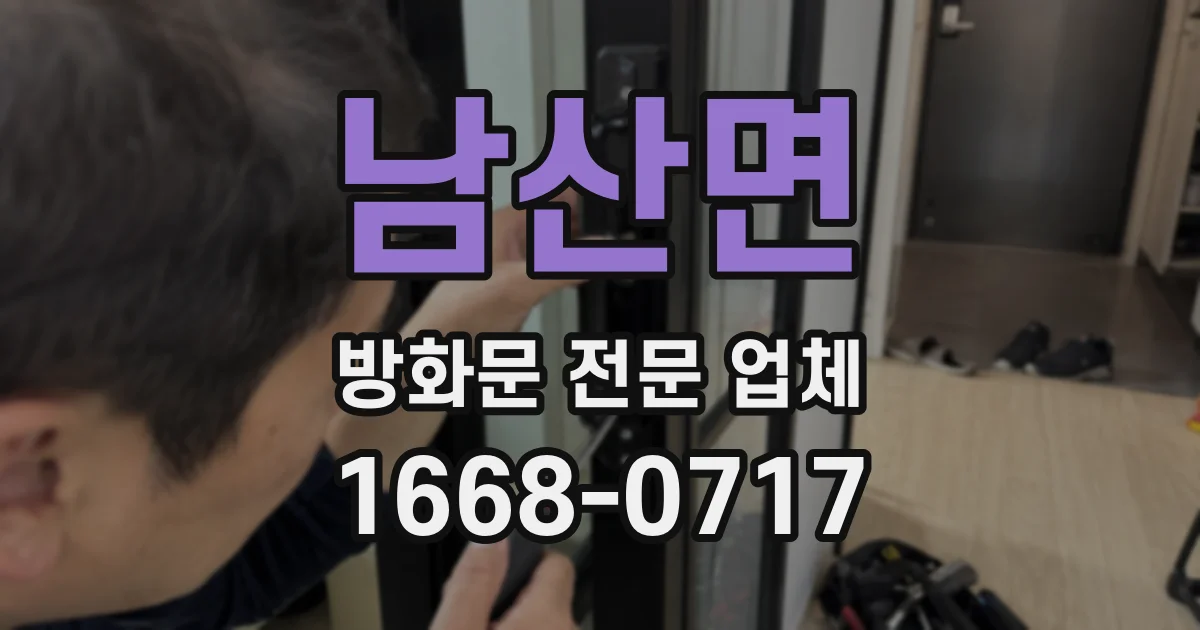 남산면 방화문 전문 업체