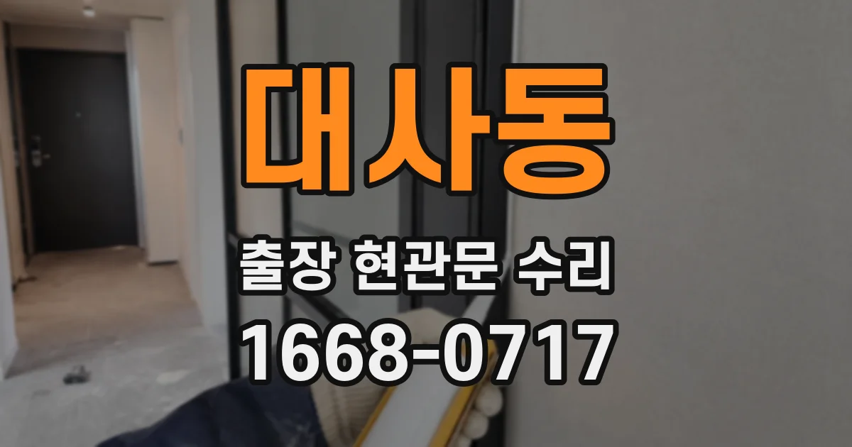 대사동 출장 현관문 수리