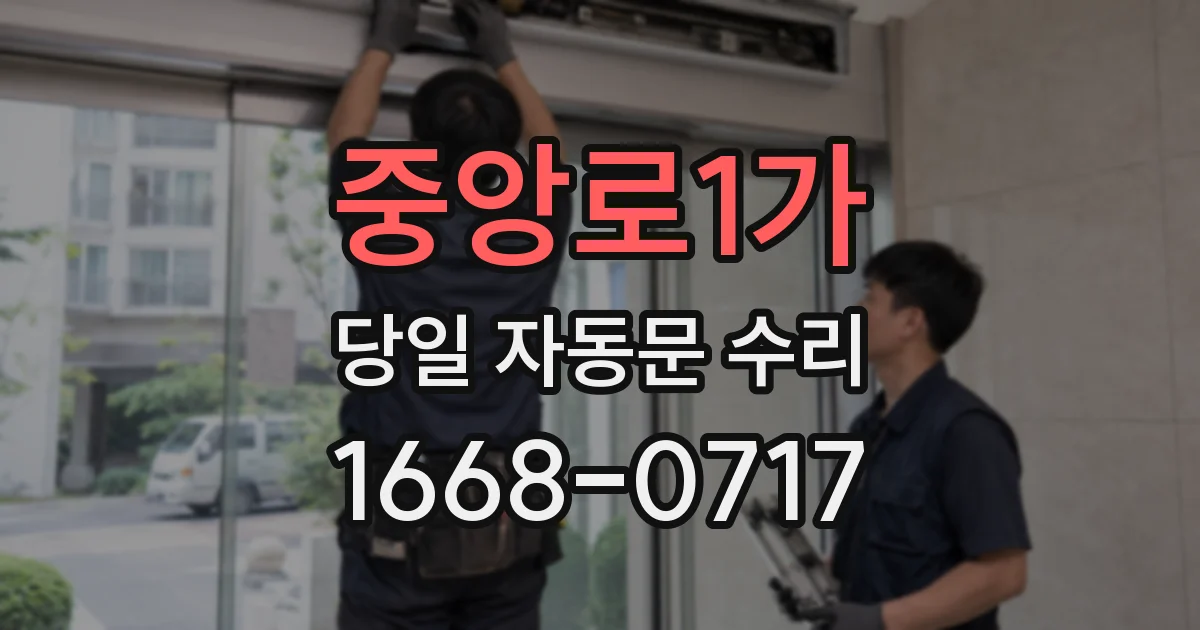 중앙로1가 당일 자동문 수리