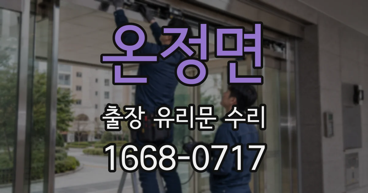온정면 출장 유리문 수리