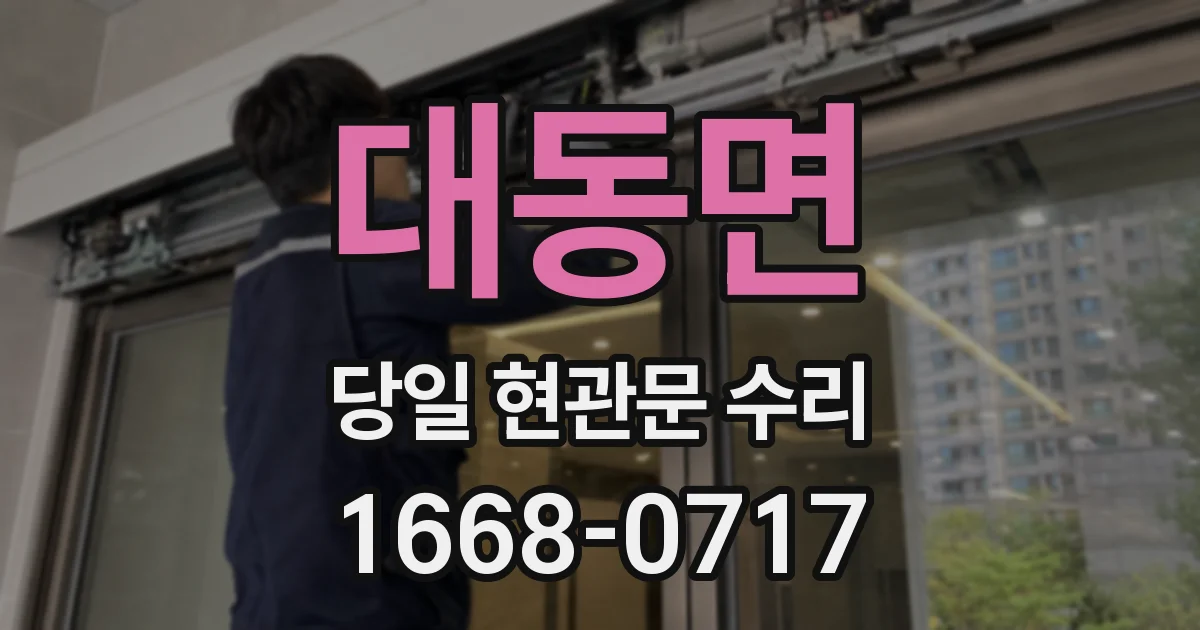 대동면 당일 현관문 수리