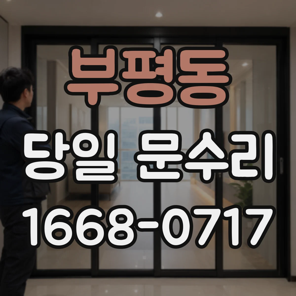 부평동 당일 문수리 방범문 흠집 복원 당일 마감 상태 확인