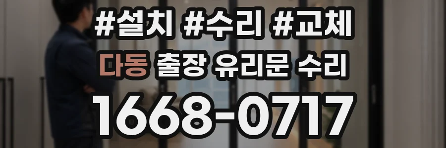 다동 출장 유리문 수리