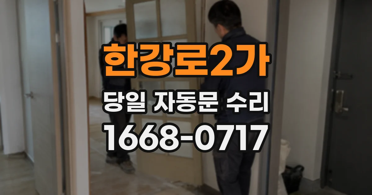한강로2가 당일 자동문 수리
