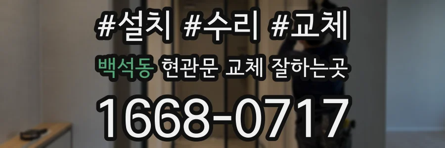 백석동 현관문 교체 잘하는곳
