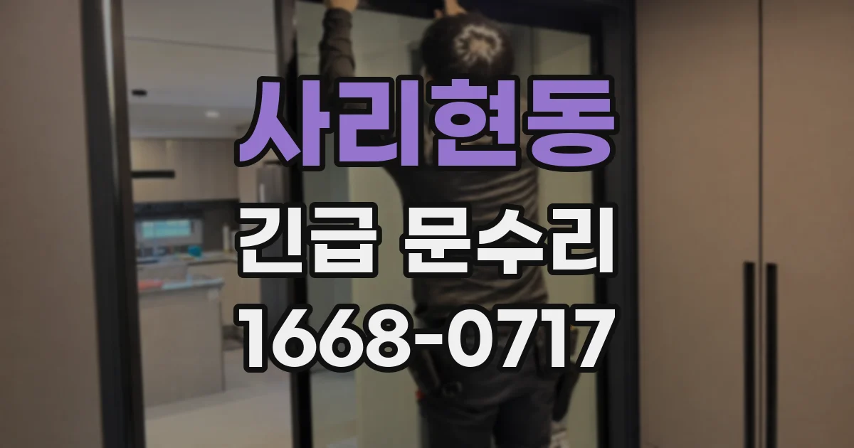 사리현동 긴급 문수리