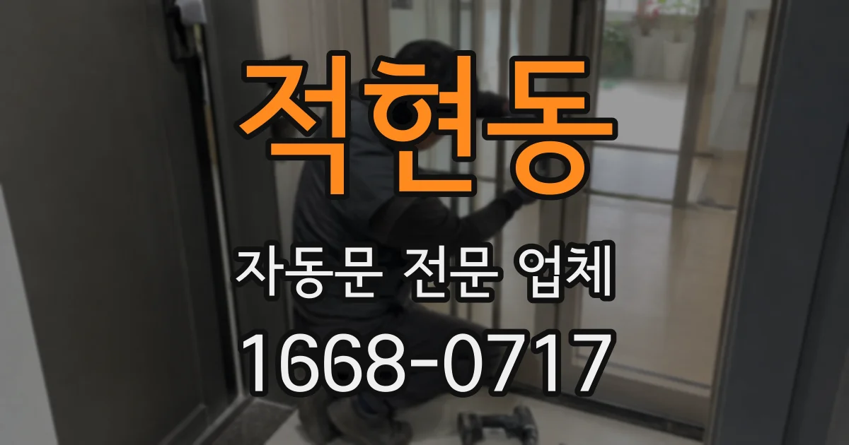 적현동 자동문 전문 업체