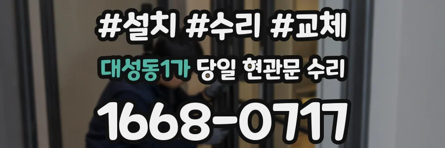 대성동1가 당일 현관문 수리