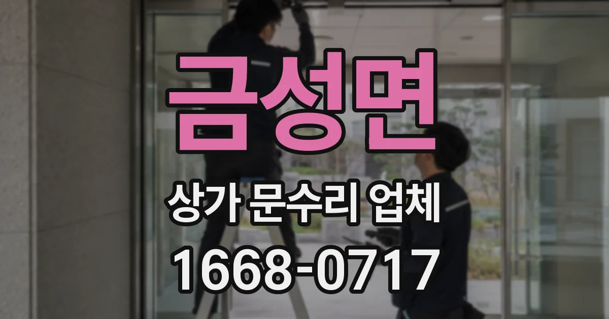 금성면 상가 문수리 업체
