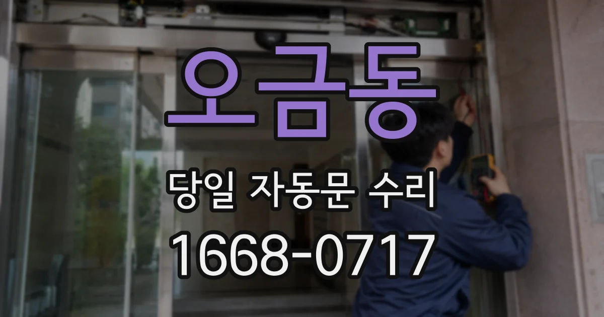 오금동 당일 자동문 수리
