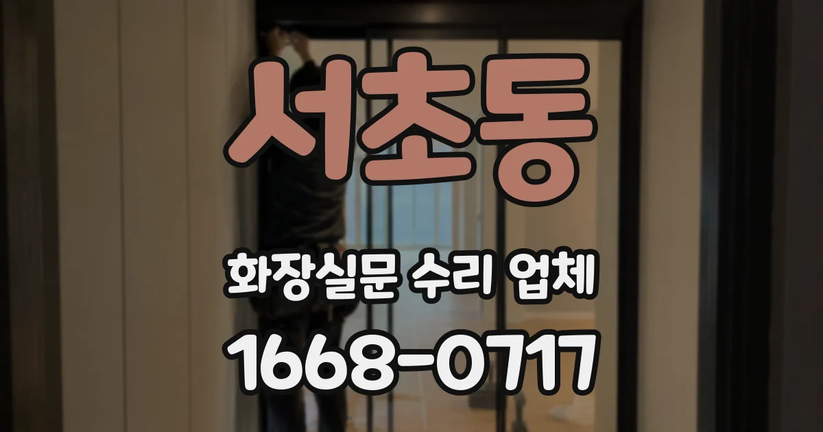 서초동 화장실문 수리 업체