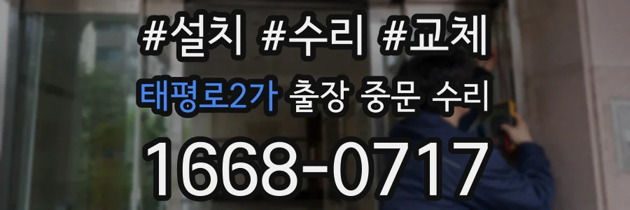 태평로2가 출장 중문 수리