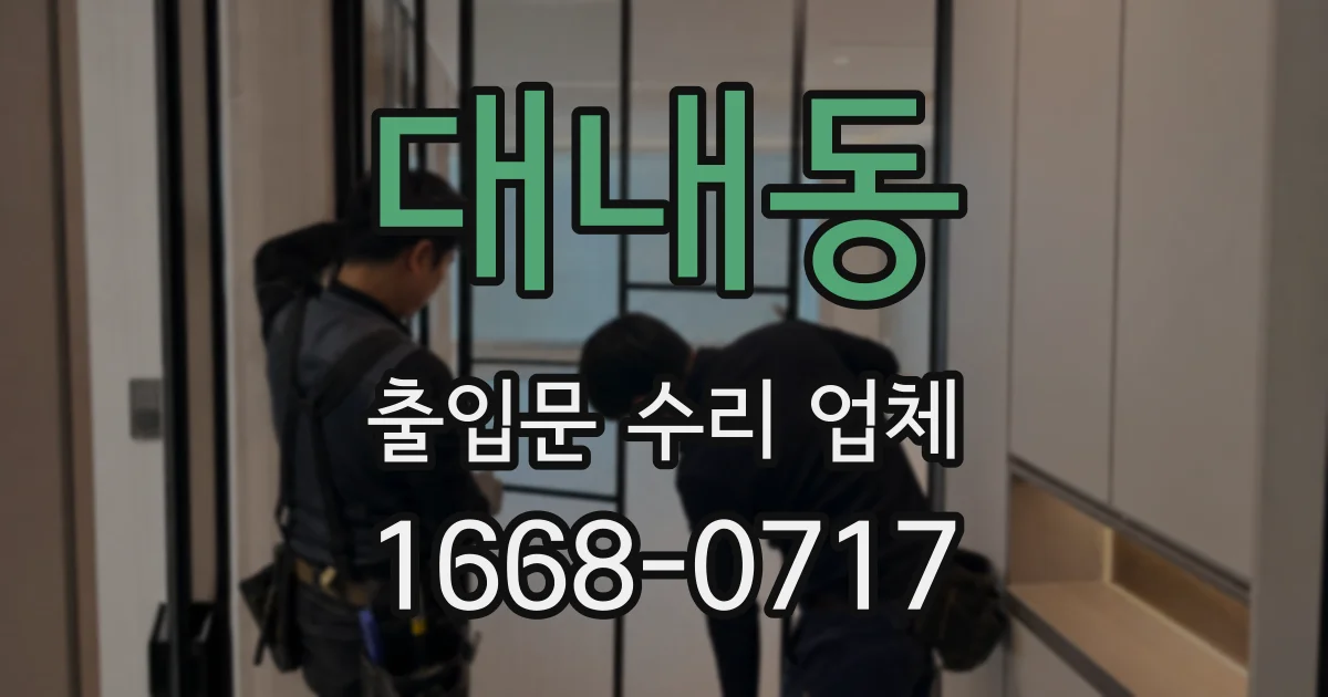 대내동 출입문 수리 업체