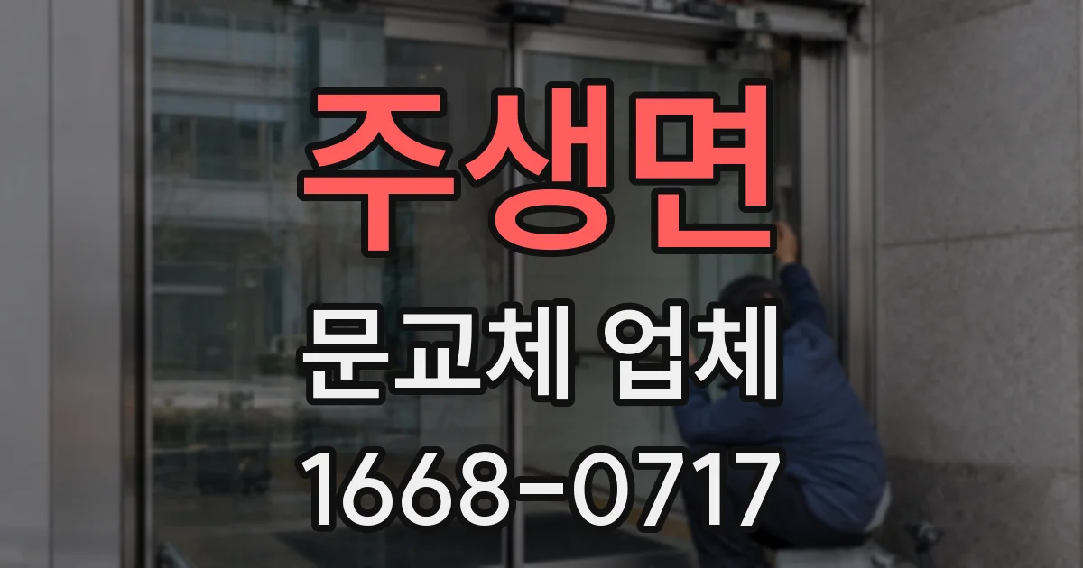 주생면 문교체 업체