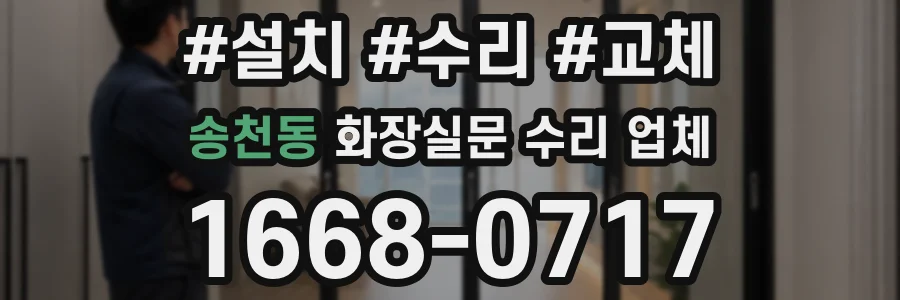 송천동 화장실문 수리 업체
