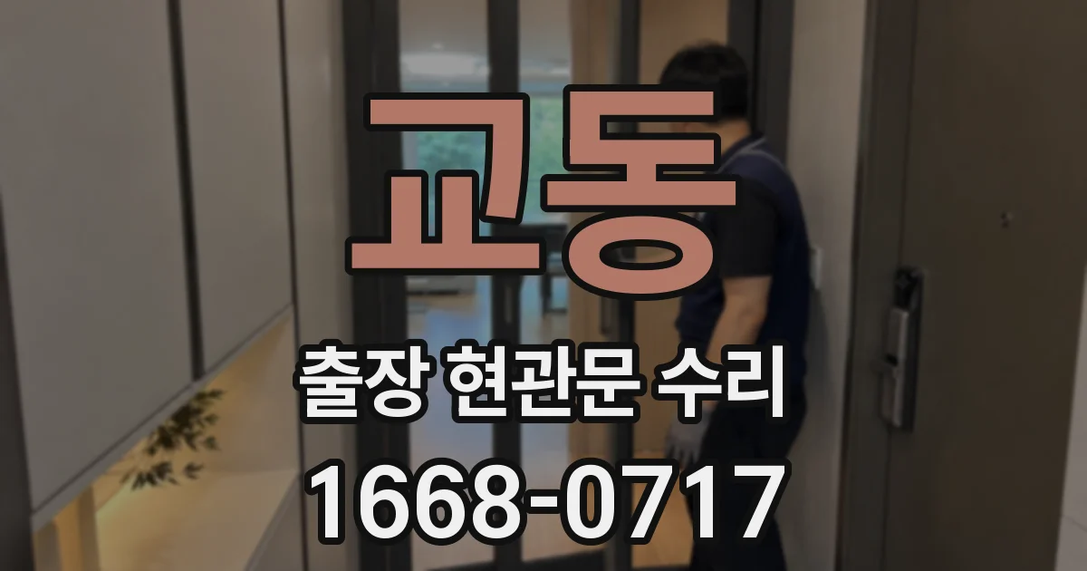 교동 출장 현관문 수리