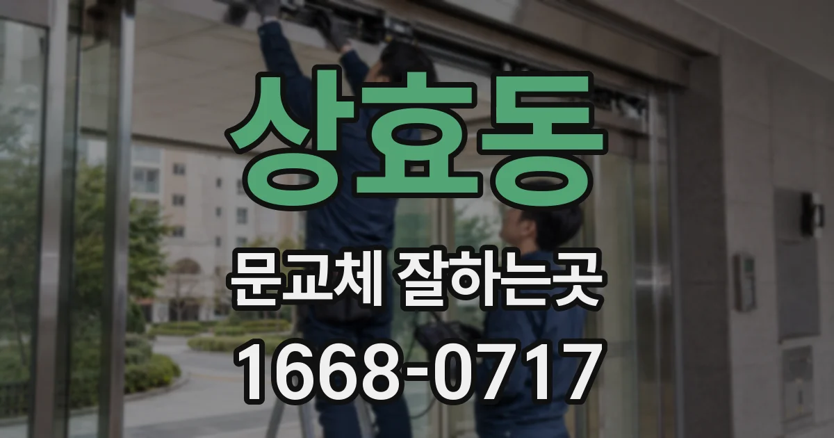 상효동 문교체 잘하는곳