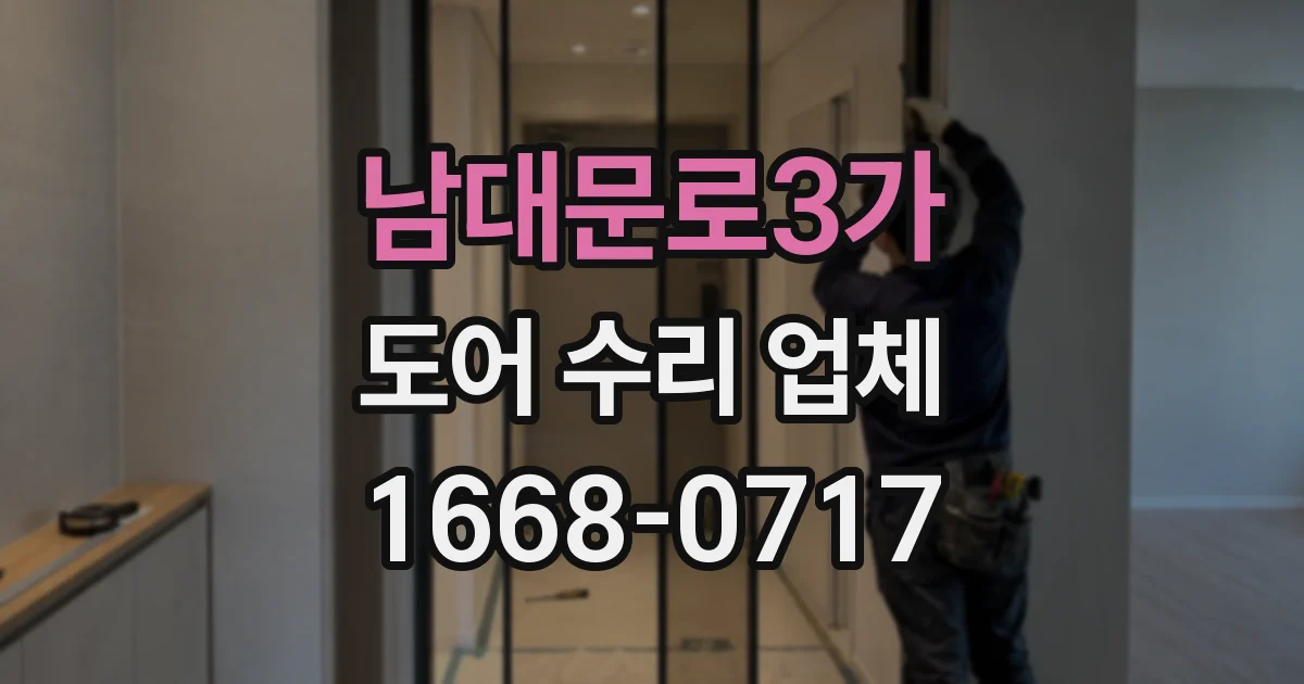 남대문로3가 도어 수리 업체