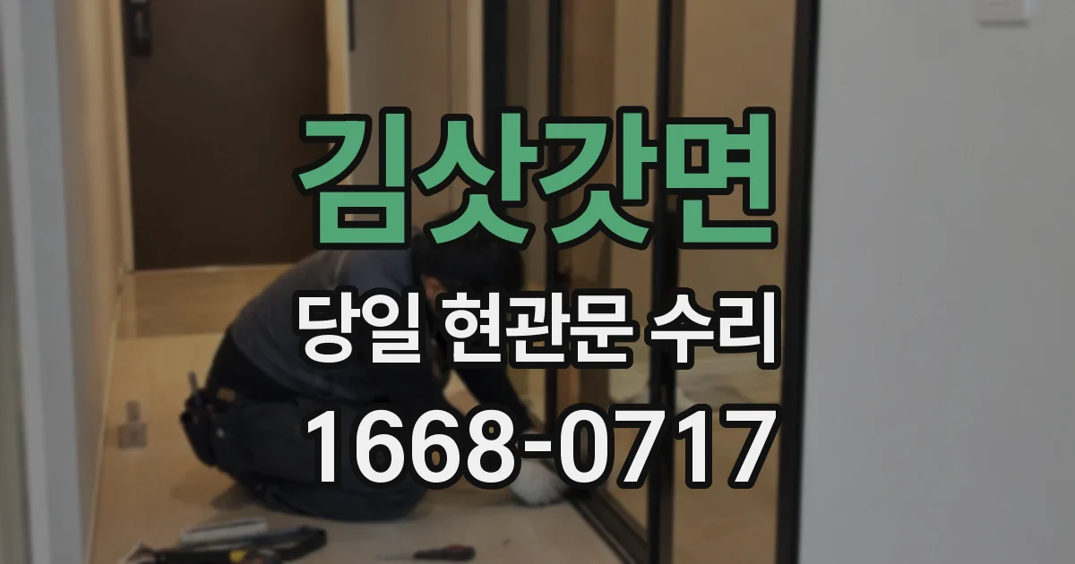 김삿갓면 당일 현관문 수리