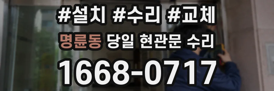 명륜동 당일 현관문 수리